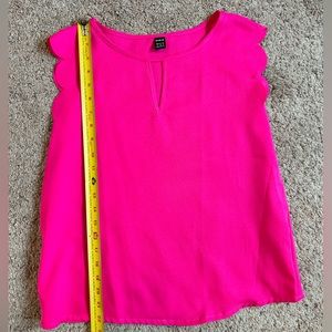 Hot Pink sleeveless keyhole blouse!